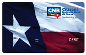 CNB of Texas - Texas flag debit card